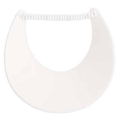 MG Women's Cotton Solid String Sun Visor Hat - color: White