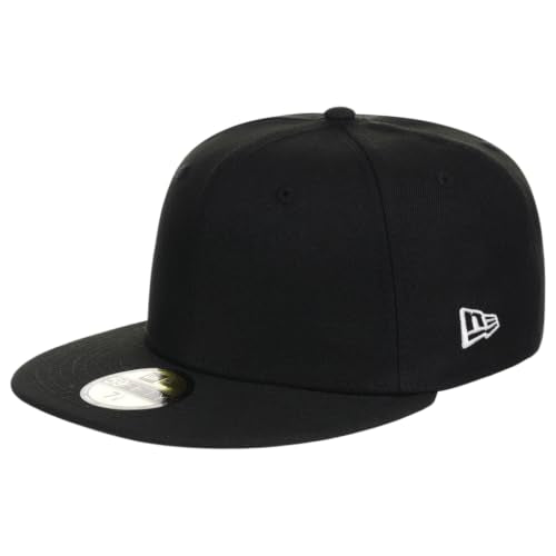 New Era Blank Custom 59FIFTY Fitted Flat Bill Cap - color: Black/Grey Uv, size: One Size