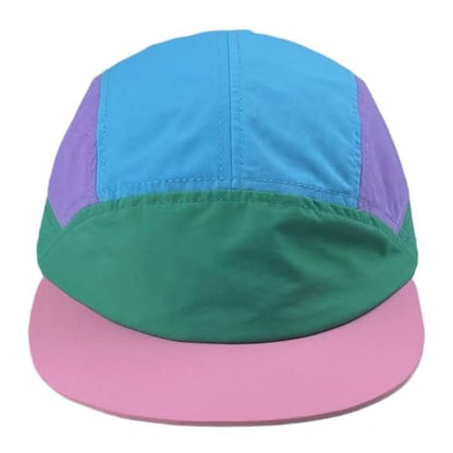 FASHIXD 5 Panel Hats for Men Baseball Cap Outdoor Sports Running Cap - color: Green/Blue