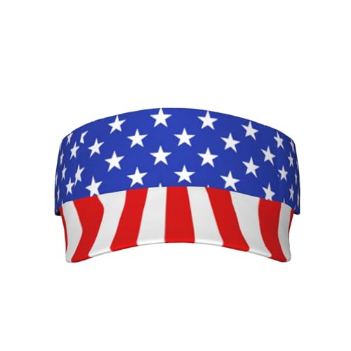 Cute Flag Visors Sun Protection Hats for Men Women Fashion Outdoor Sun Visor Hats Adjustable Summer Hat - color: American Flag 23