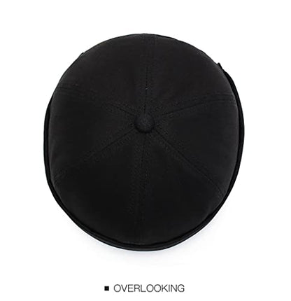 Gogobear Mens Brimless Docker Beanie Adjustable Rolled Cuff Sailor Cap - color: Khaki