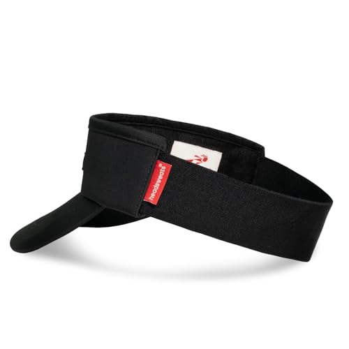 Headsweats Unisex Adult Lightweight Performance Running Sun Visor - color: Black Tonal