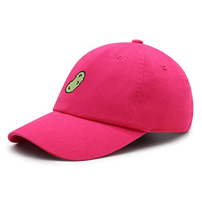 JPAK Pickle Premium Dad Hat Embroidered Cotton Baseball Cap Dill Juice - color: Hot Pink