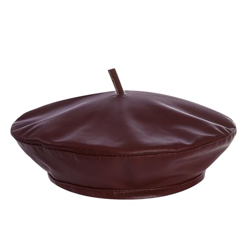 choyaxo Women PU Leather French Beret - color: Red