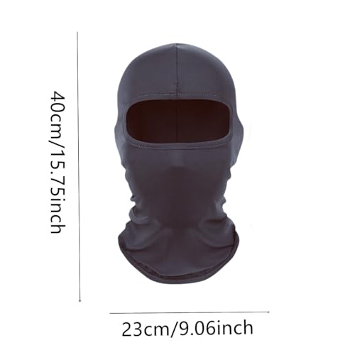 Balaclava Ski Mask, Windproof Sun Protection Full Face Cover for Men Women - color: Dark Gray