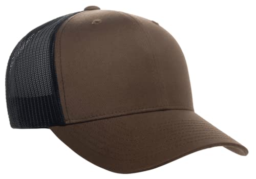 L2K Classics Plain Trucker Mesh Cap Baseball Cap - Mens Hats Trucker Hats for Men - color: Coyote/Brown