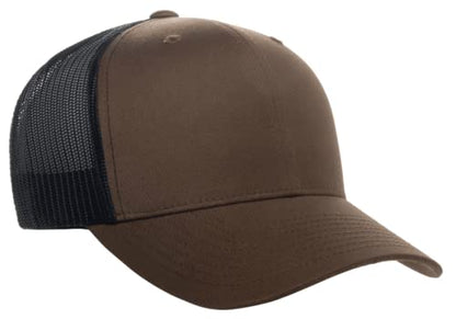 L2K Classics Plain Trucker Mesh Cap Baseball Cap - Mens Hats Trucker Hats for Men - color: Coyote/Brown