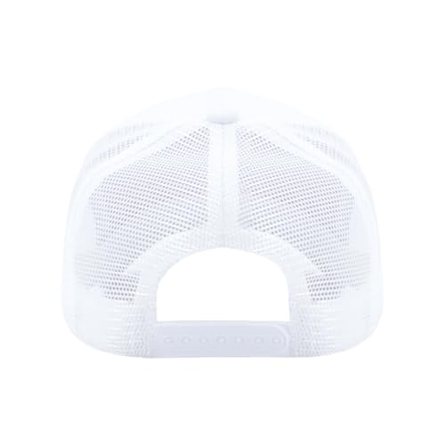 ZH 12 Pack Seamless Mesh Back Baseball Caps, 5 Panel Trucker Hats Bulk for Men and Women，Blank Caps - color: White