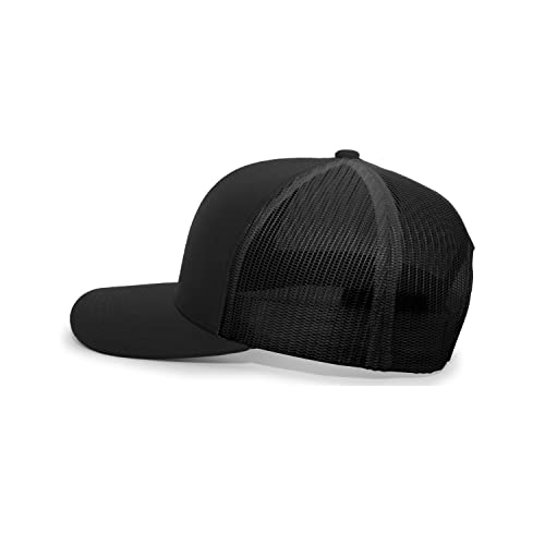 Pacific Headwear Snapback Trucker: Stylish Unisex Cap for All-Day Comfort - color: Black, size: One Size