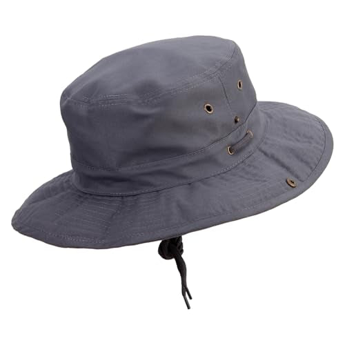 Extra Big Size Brushed Twill Aussie Hats - color: Charcoal, size: X-Large-XX-Large