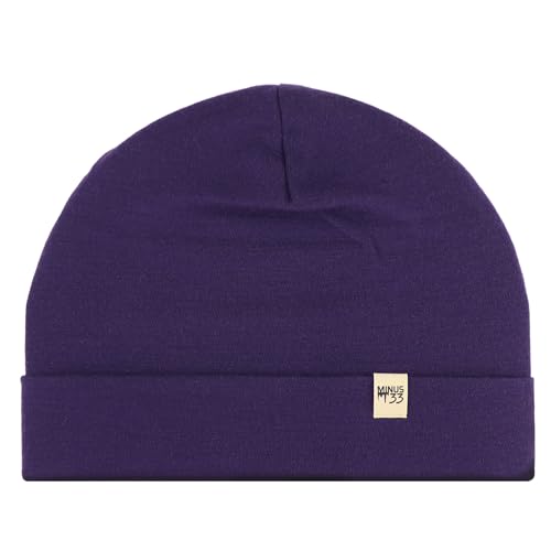 100% Merino Wool Cuff Beanie - Warm Winter Hat - Novelty Beanie - Toque - color: Dark Purple