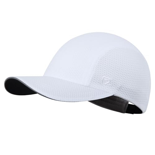 GADIEMKENSD Women's Race Day Running Cap Performance Mesh Hat - Excellent Ventilation, Lightweight, Reflective Safety - color: White
