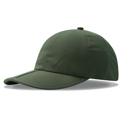 Clakllie Quick Dry 5 Panel Cap for Men Summer Folding Outdoor Hat Breathable Baseball Cap Unstructured Running Hiking Hats - color: Cduk-bssq2582-army Green