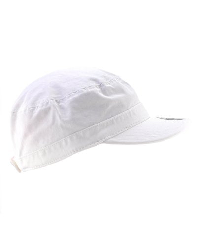 NYFASHION101 Fashionable Solid Color Unisex Adjustable Strap Cadet Cap - color: White