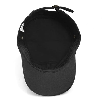 Unisex Basic Cadet Army Caps Everyday Military Style Hat - color: Black 1