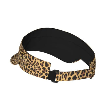 Leopard Print Sun Visor Hat Adjustable Sports Beach Cap for Men Women - color: 1