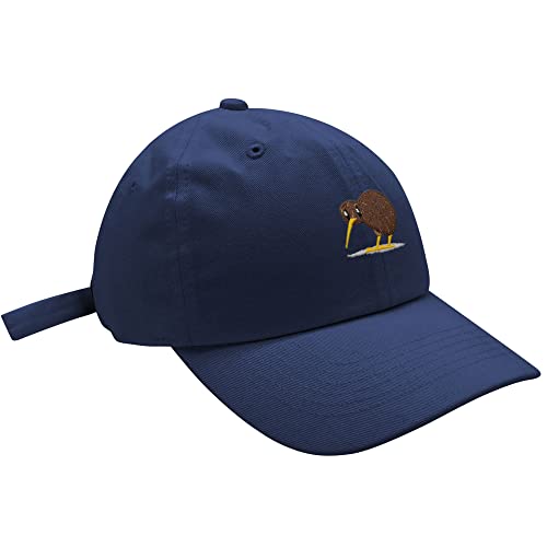 JPAK Kiwi Bird Baseball Cap Embroidered Cotton Dad Hat - Funny - color: Navy