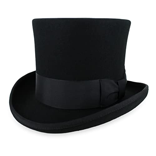 Belfry Top Hat Theater Quality 100% Wool in Black Grey or Pearl - size: Small