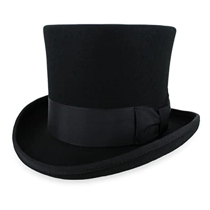 Belfry Top Hat Theater Quality 100% Wool in Black Grey or Pearl - size: Medium