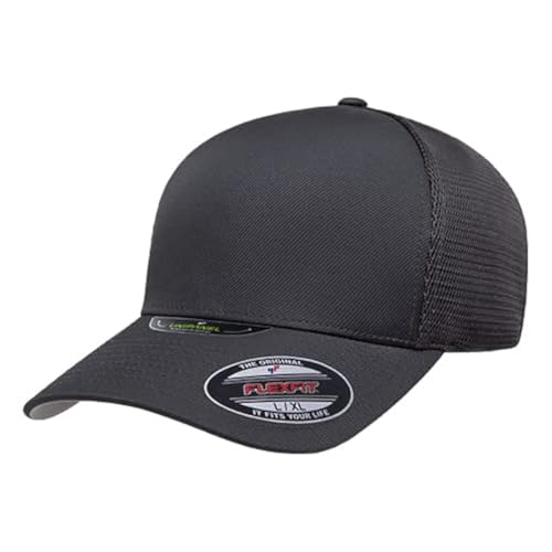 Flexfit Melange Unipanel Trucker Cap - color: Charcoal, size: Large-X-Large