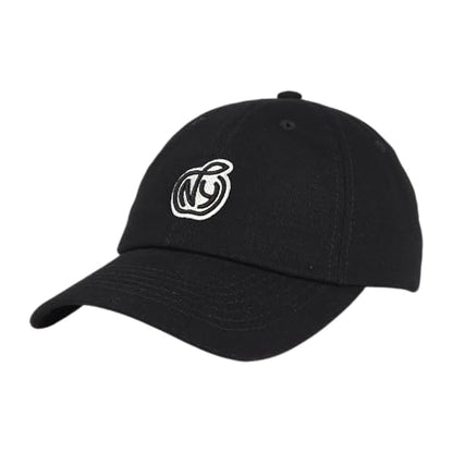 E BY ELIDAN NY Apple Dad Hat, New York Baseball Cap for Women Men - color: Black With White Apple