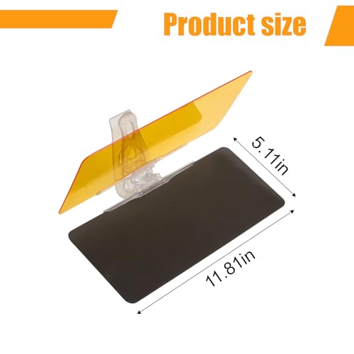 ZIMISI 2PCS Car Sun Visor Extender, 2 in 1 HD Day and Night Anti-Glare Goggles for Safe Driving, Adjustable Angle Car Visor Extender Sun Blocker, Universal Accessories for Most Cars