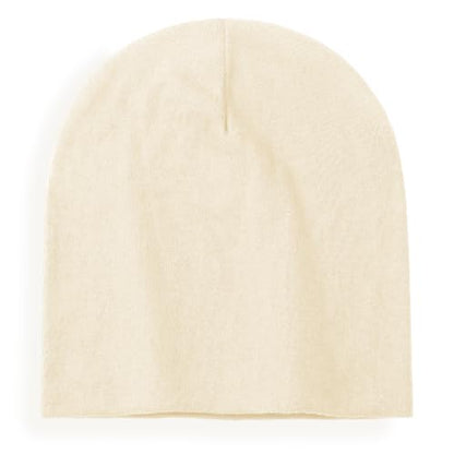 vidsel 100% Cotton Slouchy Beanie for Women Men, Thin Beanies Winter Hat - color: Beige