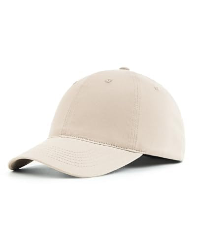 Zylioo XL L Fitted Hats for Men Big Heads, Closed Back Baseball Cap Stretch - color: Beige-soft Crown, size: Medium