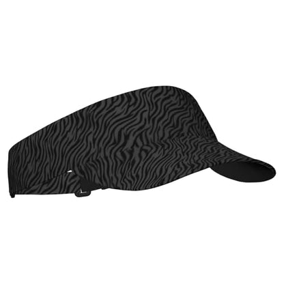 Adjustable Lightweight Open Top Sports Sun Visor Hat Cap for Golf Tennis - color: Dark Zebra