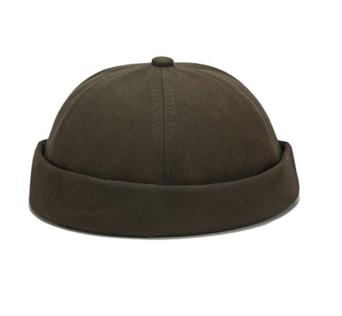 Men Women Cotton Docker Cap - color: Blank-armygreen
