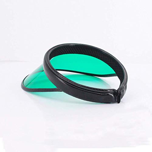Surkat Women Sun Visors Hologram Wide Brim Thicker Sweatband UV Protective Sportswear Visors Sunhat - color: Green