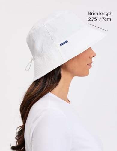 Solbari Unisex Bondi Bucket Hat UPF 50+ - color: White, size: Small-Medium