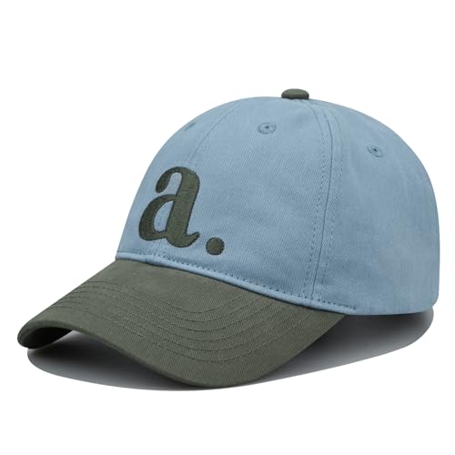 Clakllie Plaid Baseball Cap for Women Men Adjustable Golf Dad Hat Unstructured Trucker Ball Caps Summer Vintage Plaid Hats - color: Cdus-hbc06-blue/Gray
