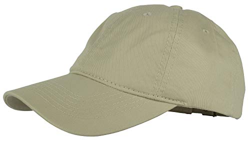 Gelante Cotton Twill Washed Unstructure Baseball Cap - Adjustable Blank Hat for Men Women - Wholesale Bulk Lot of 6 Pack - color: Solid Khaki
