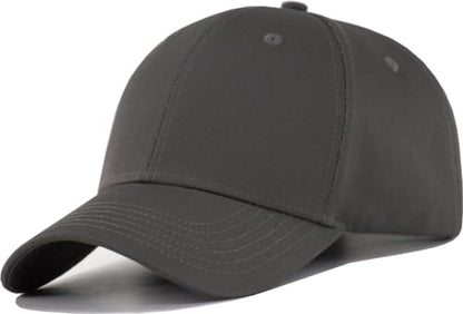 XL XXL 3XL Oversize Baseball Hat for Big Head Men – Adjustable Cotton Golf Ball Cap Fits Larger Sizes 7 3/8-8 1/8 - color: Charcoal