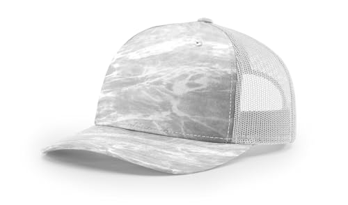 Printed Five-Panel Trucker Hat by Cotton Paperie - color: Elements Bonefish/Light Grey