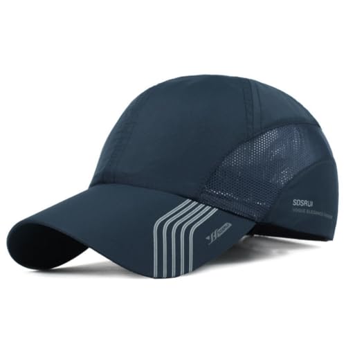 CLAPE Outdoor Sun Visor Hats Lightweight Waterproof Breathable Sports Hat UPF50+ Ultra Thin Cooling Baseball Hats - color: Dark Blue