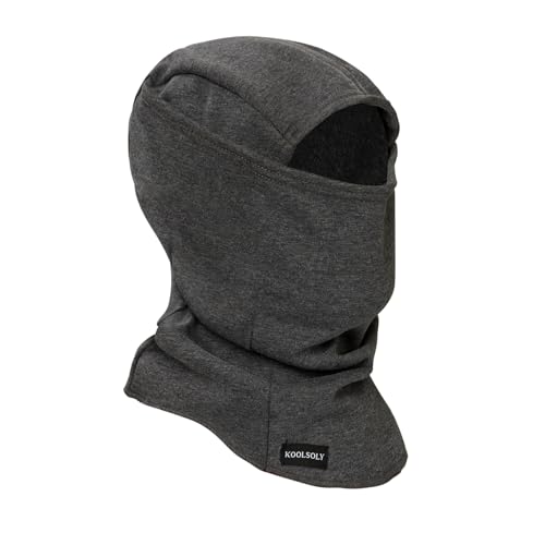 KOOLSOLY Ski Mask Balaclava Cold Weather Warm and Fleece Face Mask Neck Warmer Full Face Mask for Men&Women - color: Dark Grey