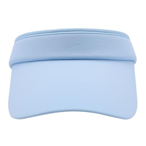 ZLYC Print Sports Sun Visors for Women Girls - color: Solid Blue