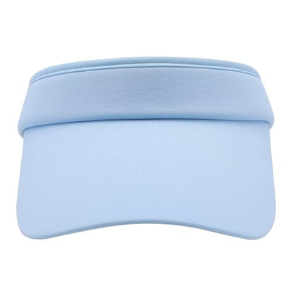 ZLYC Print Sports Sun Visors for Women Girls - color: Solid Blue