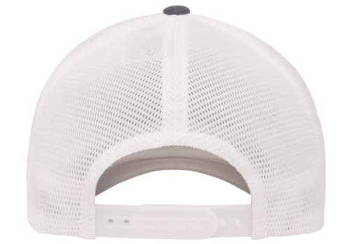Flexfit 110M Trucker Mid-Profile Mesh Back Snapback Cap - color: Navy/White