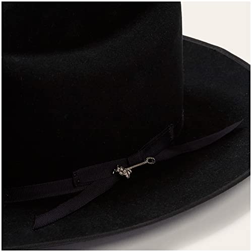 Stetson Men's Royal Deluxe Open Road - color: Black, size: 7