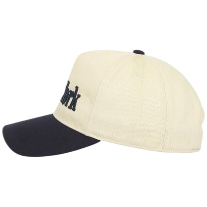 E BY ELIDAN New York Trucker Snapback Hat 3D Embroidered Baseball Cap - color: Cream Black
