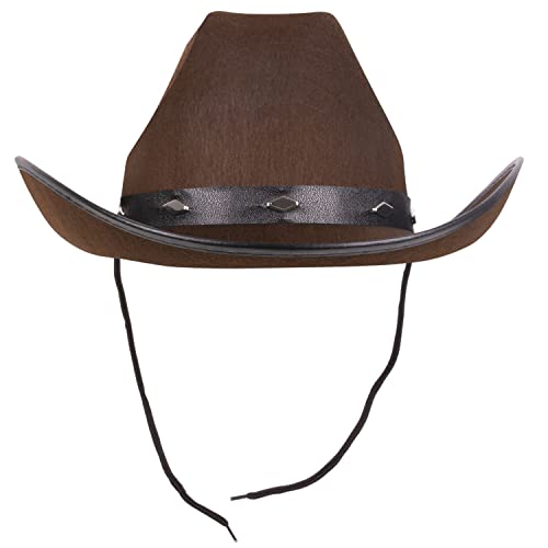 Kangaroo Western Style Wide Brim Felt Cowboy Hat for Men for Cosplay Events