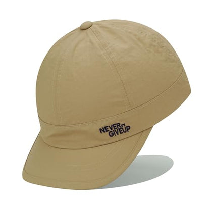 Clakllie Quick Dry Short Brim Cap for Men Lightweight 6 Panel Baseball Cap Golf Dad Hats Women's Running Trucker Hat - color: Cdus-bssq2505-khaki