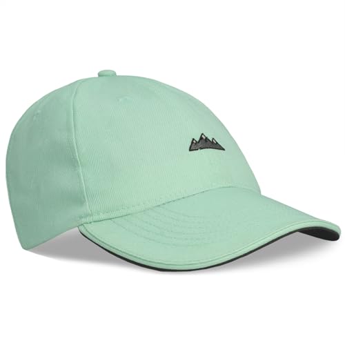 Headsweats Dad Hat – Men's Embroidered Twill Baseball Cap, Adjustable Strapback, Lightweight, Breathable - color: Seafoam/Mountains