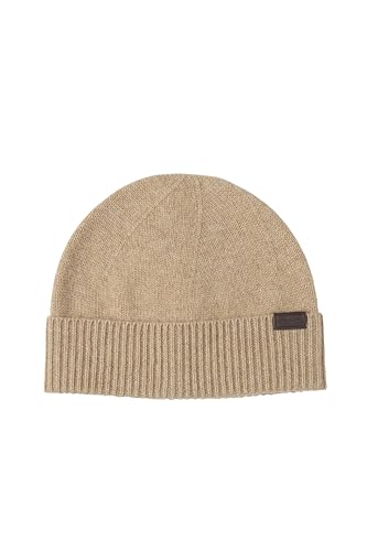 Hickey Freeman 100% Cashmere Hat for Men - color: Camel, style: Solid Jersey