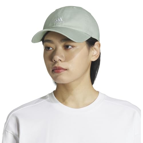 adidas Women's Saturday 2 Hat Baseball Cap - color: Linen Green/White/2