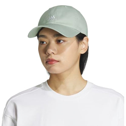 adidas Women's Saturday 2 Hat Baseball Cap - color: Linen Green/White/2