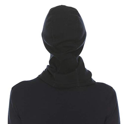 100% Merino Wool - Heavyweight Balaclava - Cold Weather Ski Face Mask - color: Black